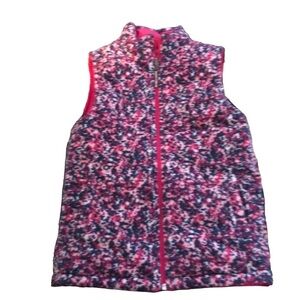 Columbia Girls Reversible Winter Vest Pink Colorful Blue Pink Fleece 10/12